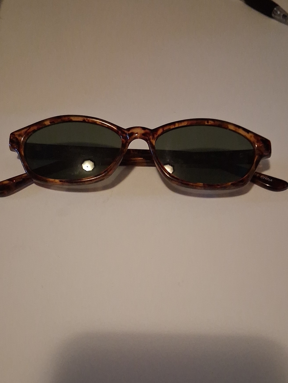 Roxy Tortoiseshell Sunglasses with Dark Green Lenses